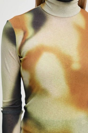 Majica kratkih rukava Nanushka HARRI Printed Turtleneck Top Bež | NW24FWTP33076, 5