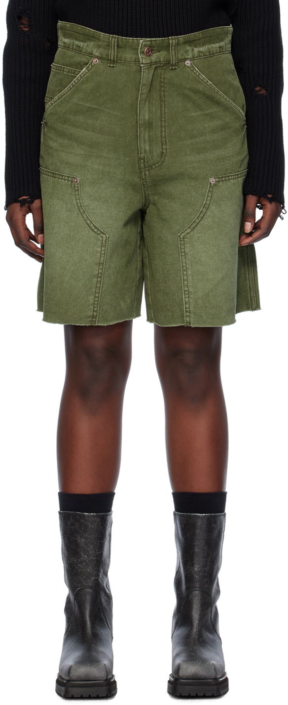 Kratke hlače We11done Faded Denim Shorts Zelena | WD-DP0-24-379-M-KK, 0