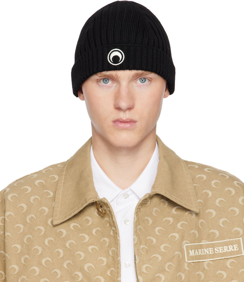 Kapica Marine Serre Logo Knit Beanie Crna | UHG012A CKNI0527