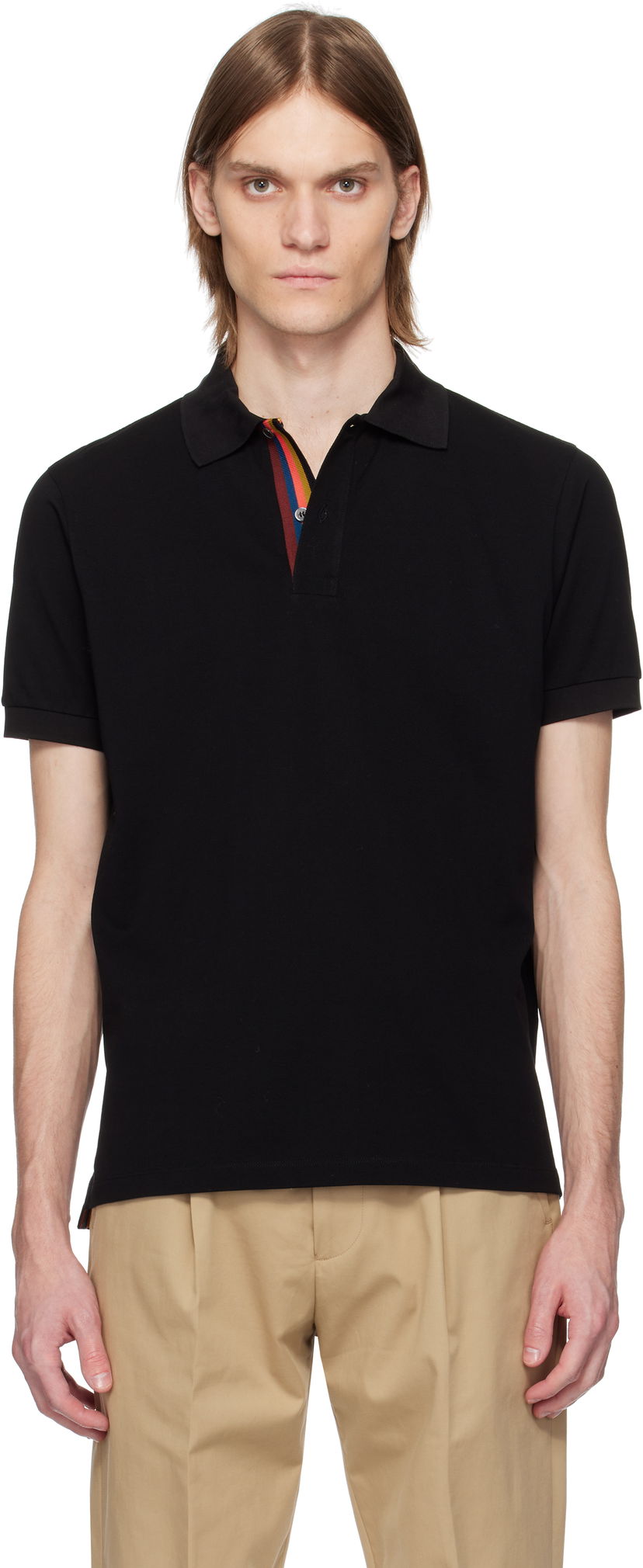 Polo majica Paul Smith Paul Smith Artist Stripe Polo Crna | M1R-698PP-L00086-79
