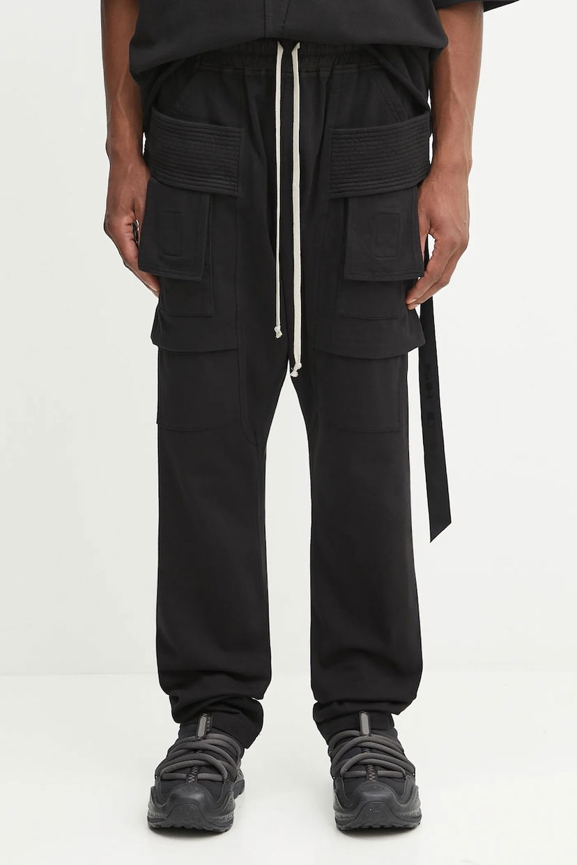 Cargo hlače Rick Owens Rick Owens DRKSHDW Creatch Cargo Drawstring Pants Crna | DU02E7376.RIG