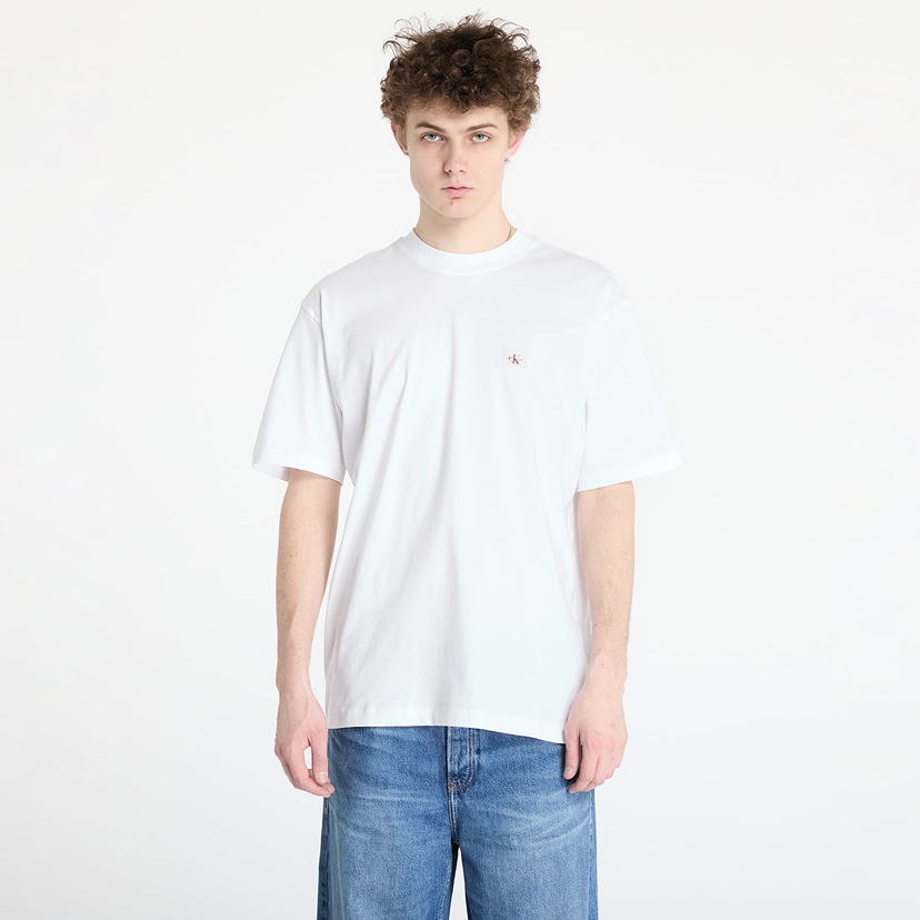 Majica kratkih rukava CALVIN KLEIN Calvin Klein Jeans Men's Relaxed Fit Woven Label Tee Bijela | J30J326857 YAF