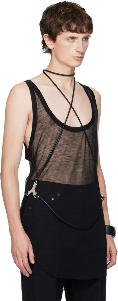 Majica bez rukava Rick Owens Concordians Sheer Cord Harness Tank Top Crna | RR02E1453 LBL, 1