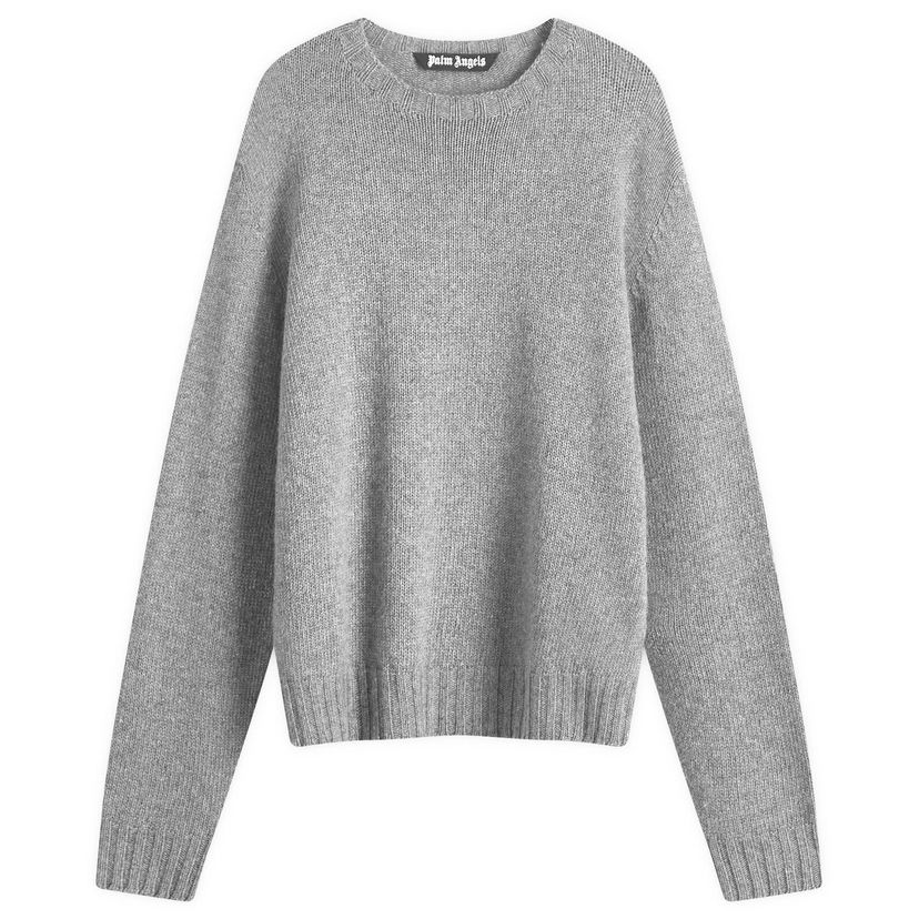 Džemper Palm Angels Melange Crew Knit Sweater Siva | PMHE027S25KNI0010803