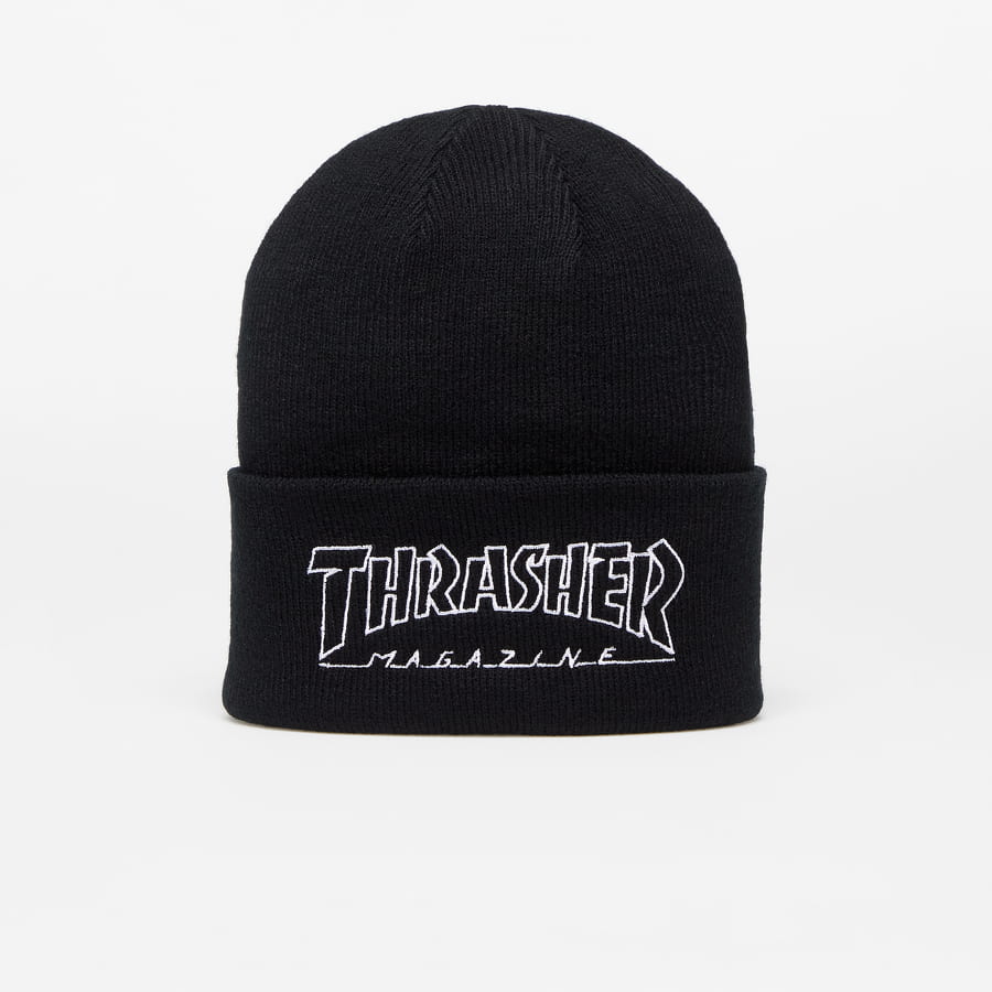 Kapica Thrasher Outlined Logo Beanie Crna | 145083, 0