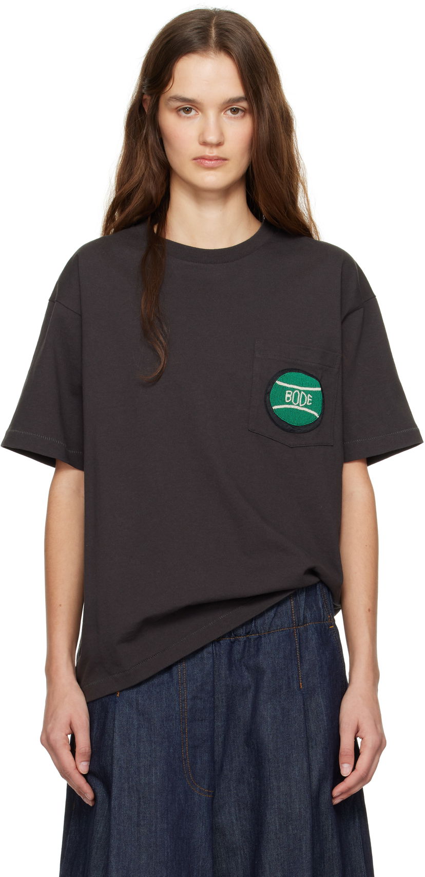 Majica kratkih rukava Bode Bode Game Point Pocket Tee Siva | MRF24CS056