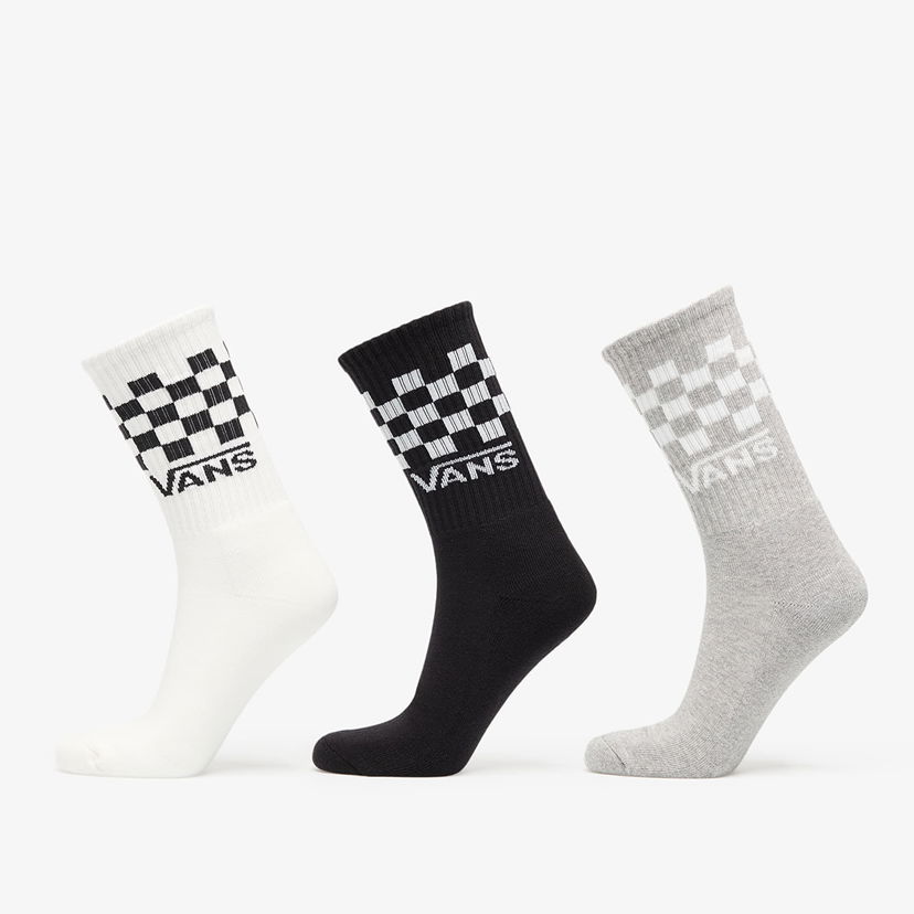 Čarape Vans Vans Classic Check Crew Socks 3-Pack Bijela | VN000QBUY281