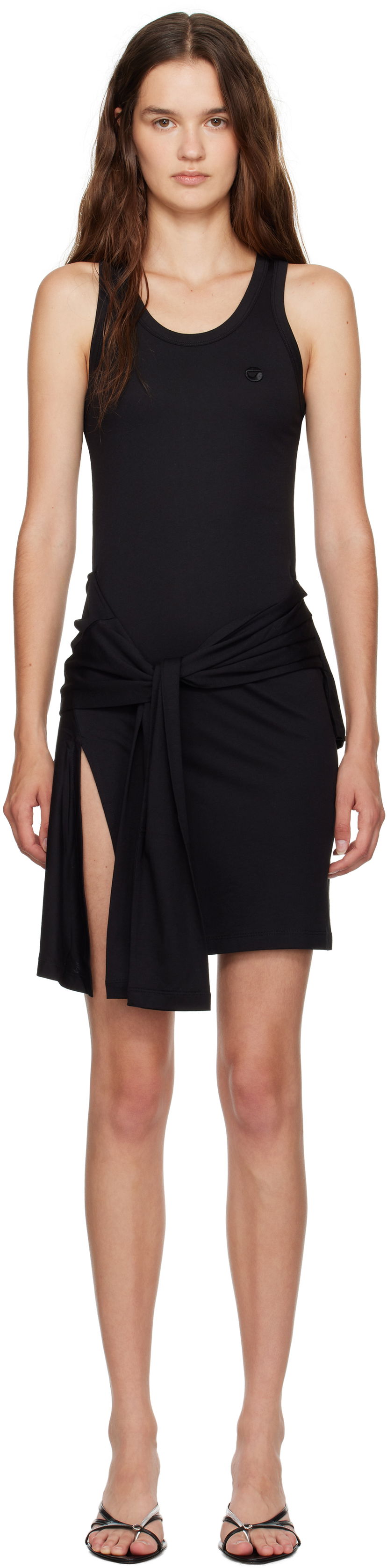 Haljina Coperni Coperni Knotted Jersey Minidress Crna | COPJS160F5009