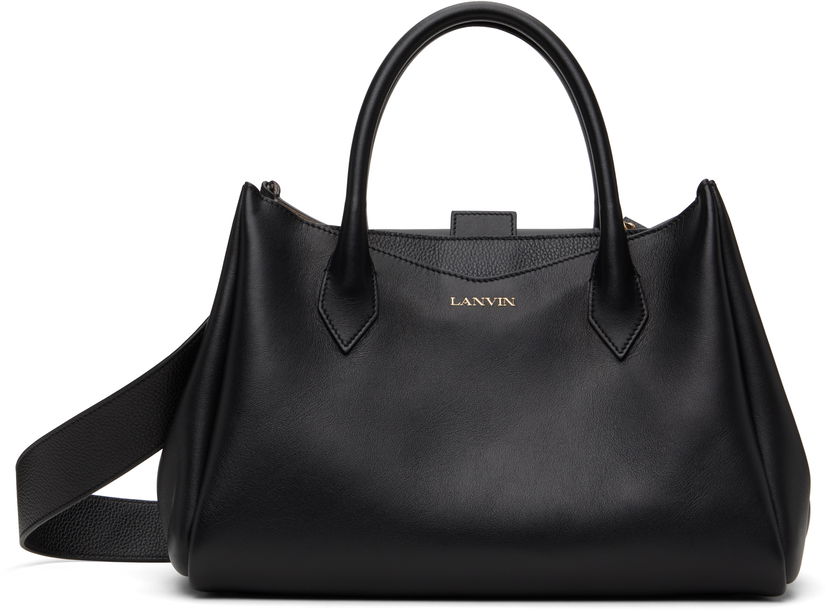 Ručna torbica LANVIN Lanvin L'Octave Leather Day Bag Crna | LW-BGSC01-PIGR-A24