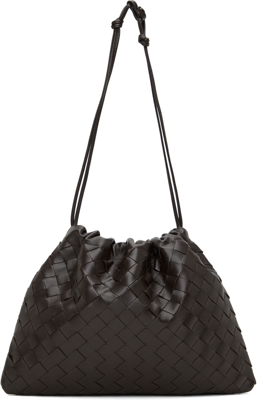 Ručna torbica Bottega Veneta Medium Intrecciato Leather Dust Bag Smeđa | 796728 V3IV1