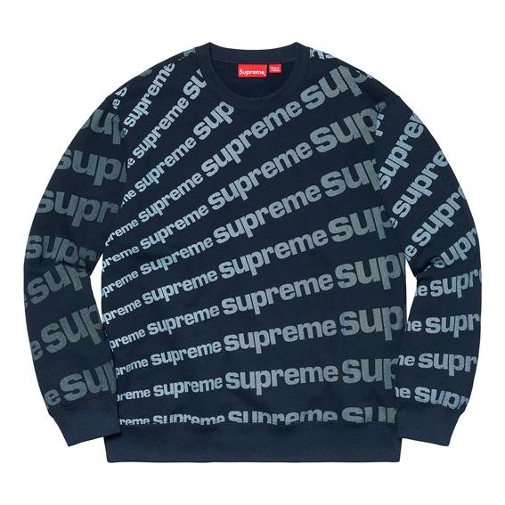 Džemper Supreme Radial Logo Crewneck Sweatshirt Tamnoplava | SUP-SS20-099