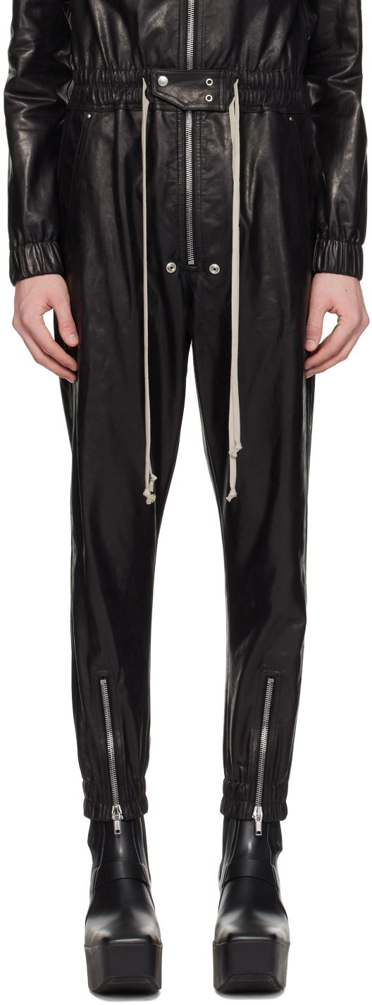 Kombinezon Rick Owens Rick Owens Luxor Leather Jumpsuit Crna | RU01D3564 LSU