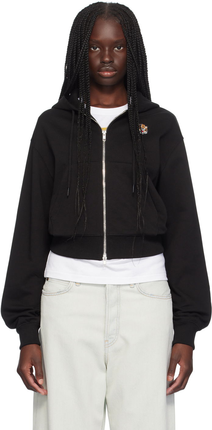 Dukserice KENZO Black Paris Lucky Tiger Hoodie Crna | FE52SW1474MF