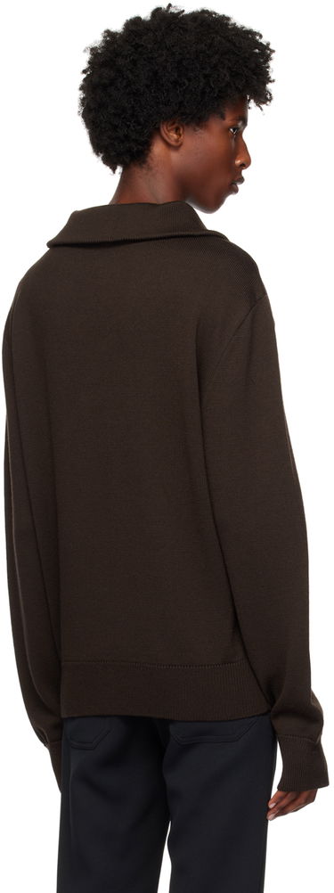 Džemper Courrèges Wool Quarter-Zip Sweater Smeđa | 324MPU171FI0036, 2