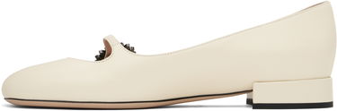 Njega cipela Valentino Valentino Garavani Mary-Jane Ballerina Flats with Crystal Embellishment Bijela | 6W2S0LL7DHS, 2