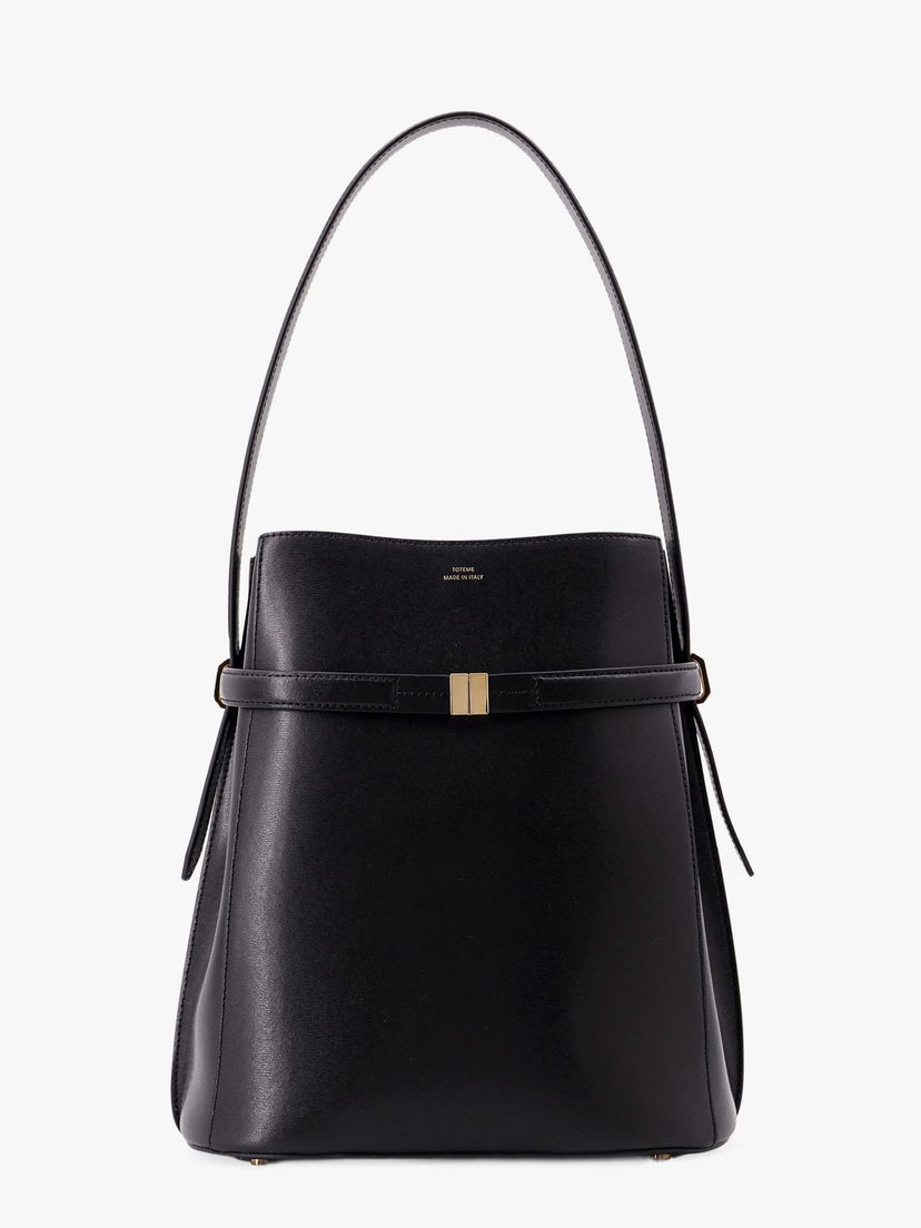 Ručna torbica TOTEME Belted Toteme Leather Shoulder Bag Crna | 244WAL0048LE0025001