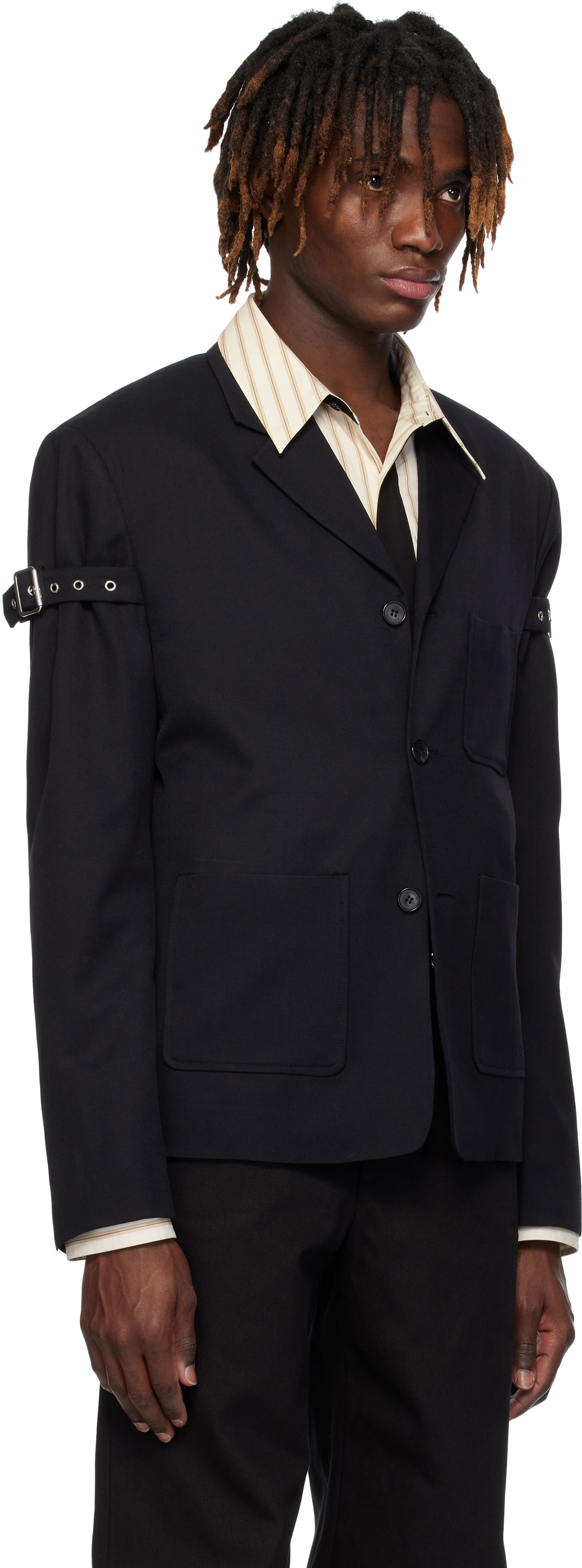 Jakna We11done We11done Belted Blazer Crna | WD-JK0-25-006-U-NV, 1