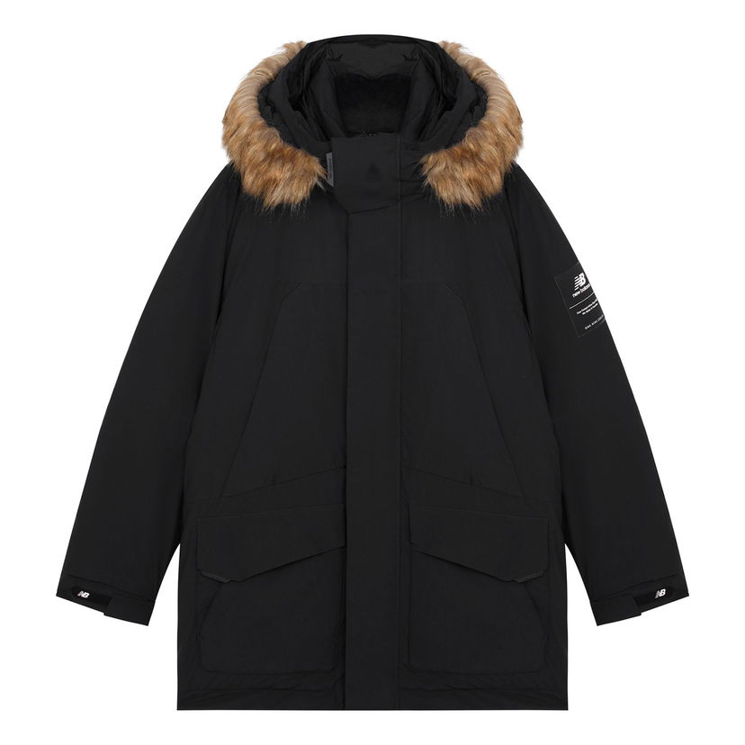 Parka New Balance Warm Hooded Down Jacket Crna | 5PB42201-BK