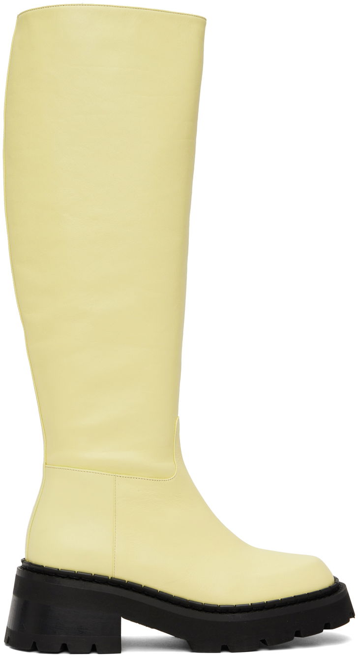Kaputi BY FAR BY FAR Russel Knee-High Boots Žuta | 22FWRUSDIVRSSP