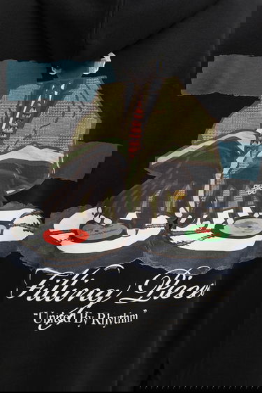Dukserice Filling Pieces Hoodie DJ United By Rhythm Print Crna | 422532501241, 4