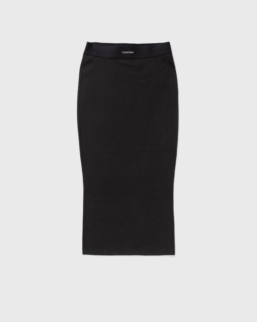 Suknja CALVIN KLEIN Calvin Klein Underwear Cotton Stretch Rib Skirt Crna | LV00QS7350UB1