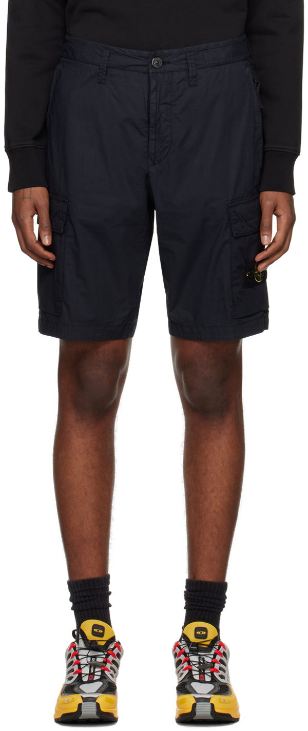 Kratke hlače Stone Island Patch Cargo Shorts Tamnoplava | 8015L0803