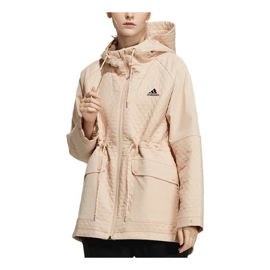 Parka adidas Originals Logo Hooded Jacket Ružičasta | H07386