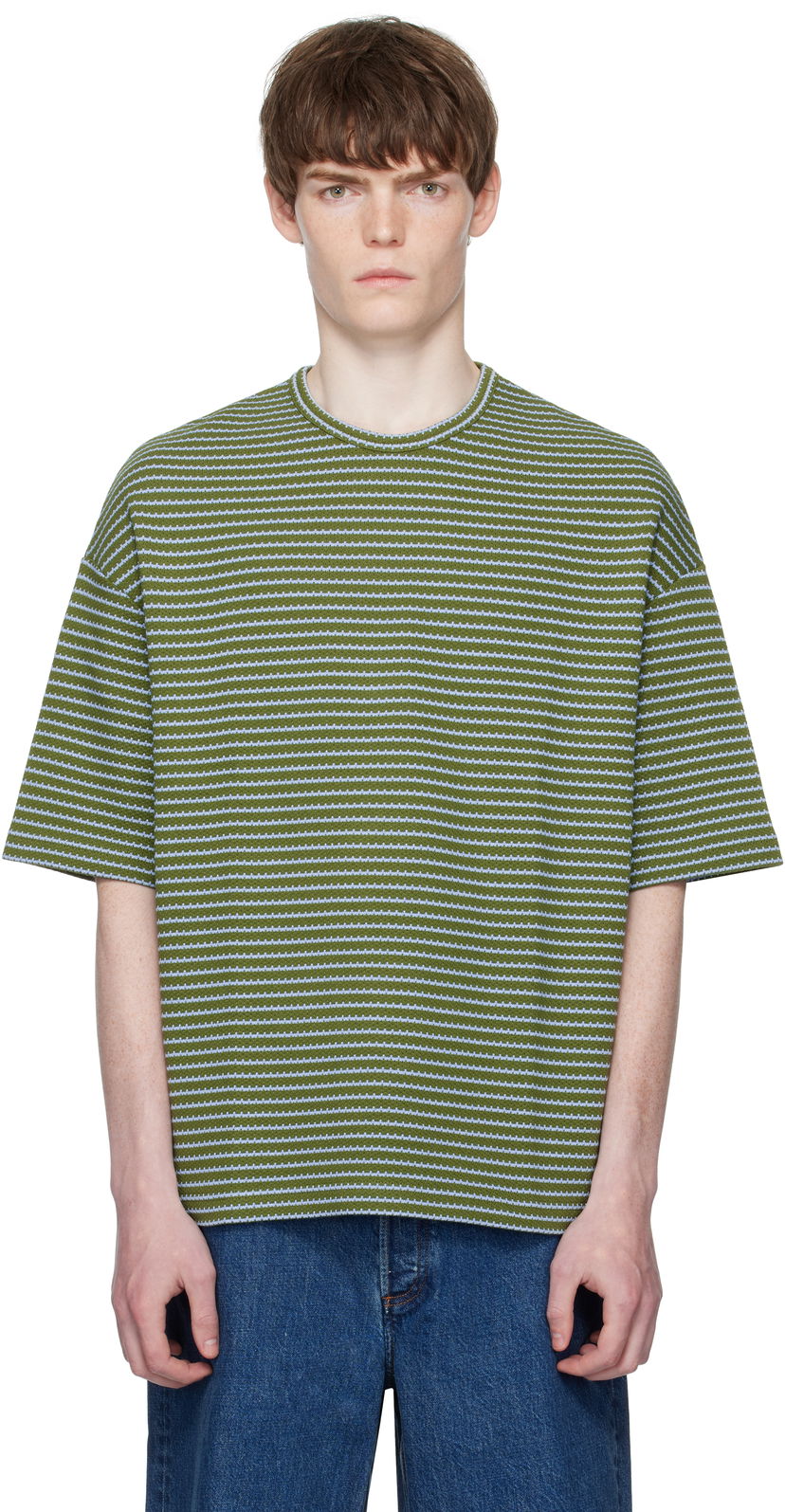 Majica kratkih rukava A.P.C. A.P.C. Bahia Striped T-Shirt Zelena | COHJD-H26231