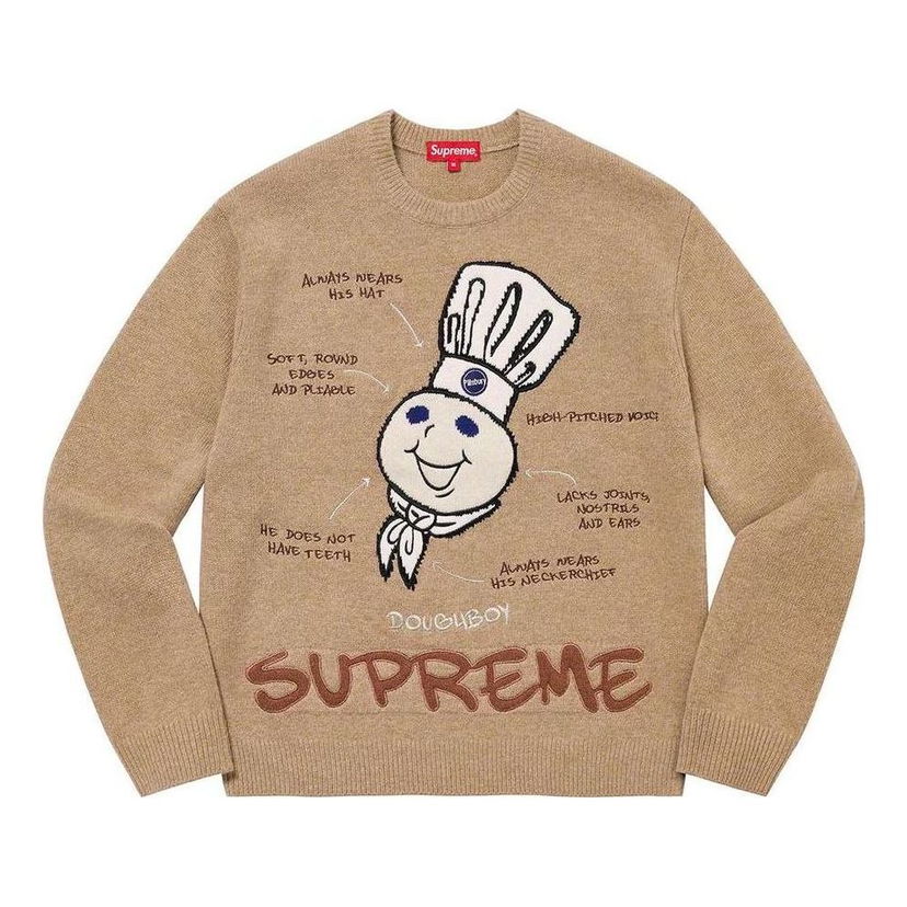 Džemper Supreme Doughboy Graphic Knit Sweater Bež | SUP-FW22-717