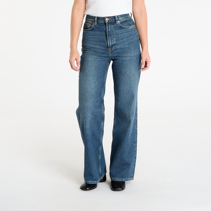 Jeans Samsoe Samsoe Sarebecca High-Waist Wide-Leg Jeans W27/L32 Plava | F25300106_CLR002381