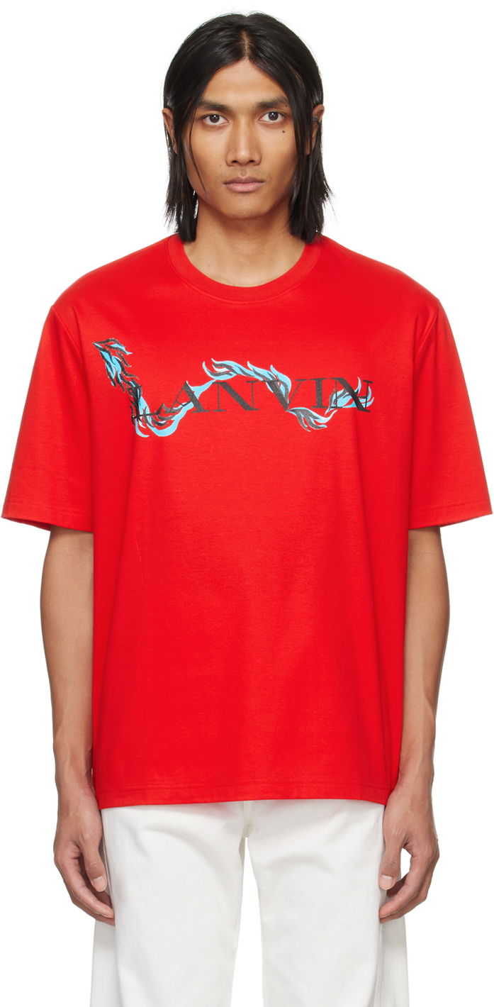 Majica kratkih rukava LANVIN Printed T-Shirt Crvena | RU-TS0010-J109-P24