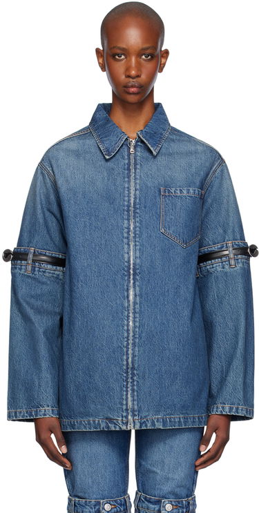 Jakna Coperni Denim Jacket With Open Elbows Plava | COPCH42252, 0