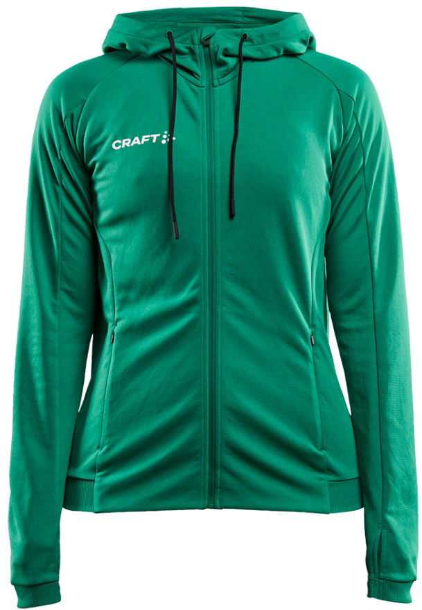 Dukserice Craft Evolve Full-Zip Training Hoodie Zelena | 1910158-651000