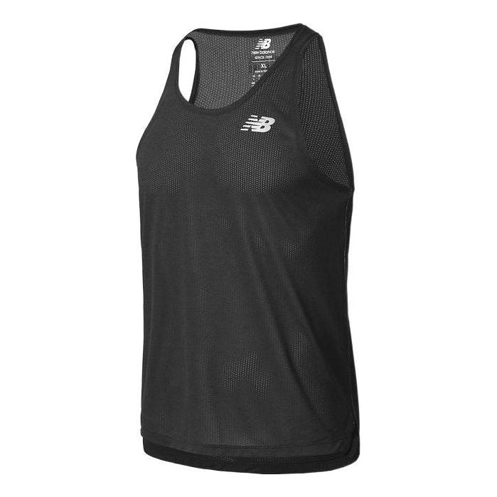 Majica bez rukava New Balance Essentials Logo Running Tank Top Crna | AMT21260-BK, 0