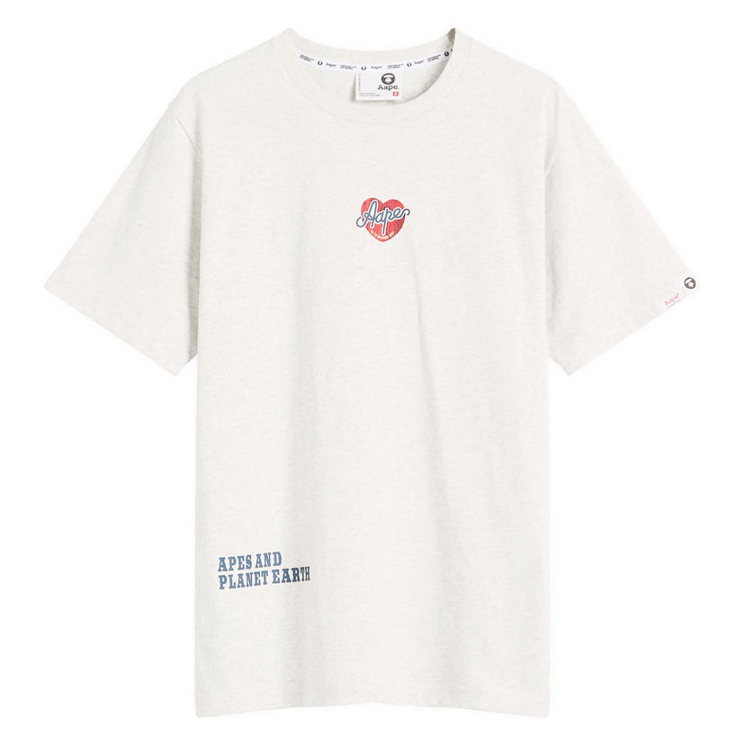 Majica kratkih rukava AAPE by A Bathing Ape AAPE Hip Hop Heart T-Shirt Bijela | AAPTEM1624XA-WH2