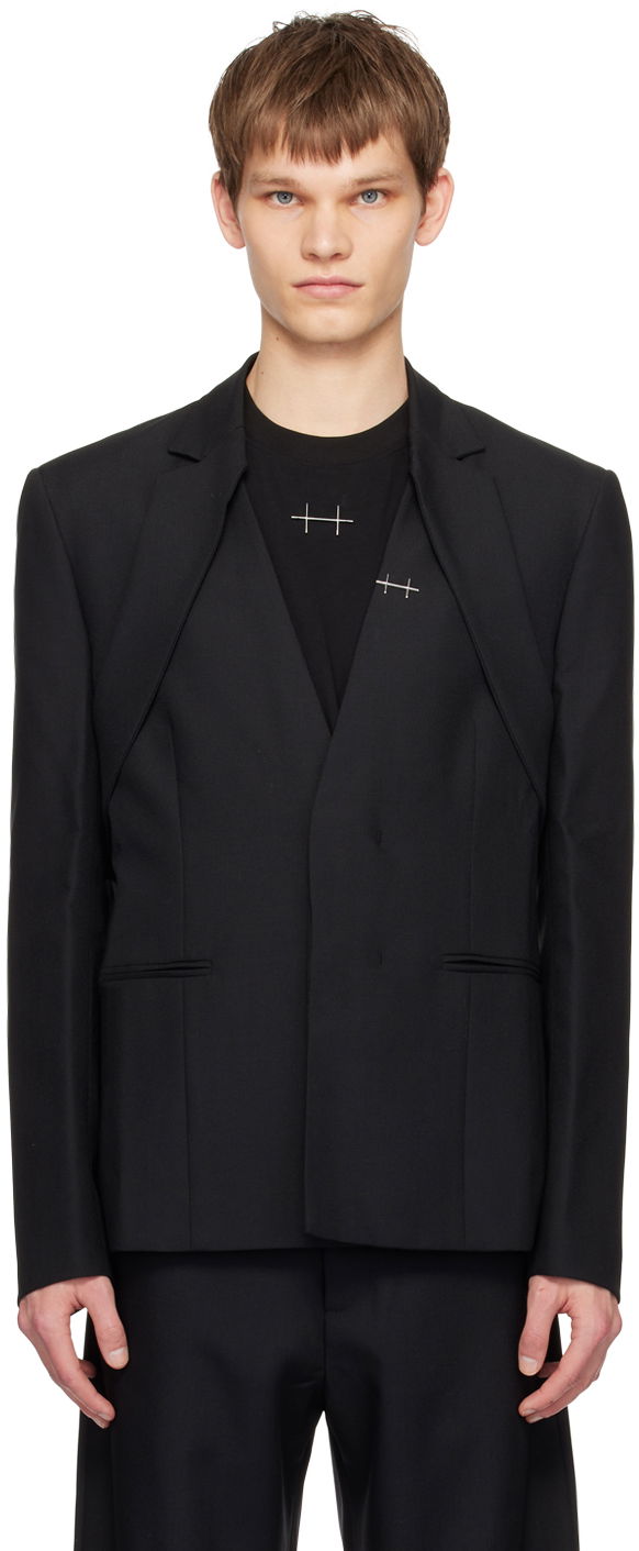 Bomber jakna HELIOT EMIL Kinetics Double-Breasted Blazer Crna | SS24_M_04_039_BLK01