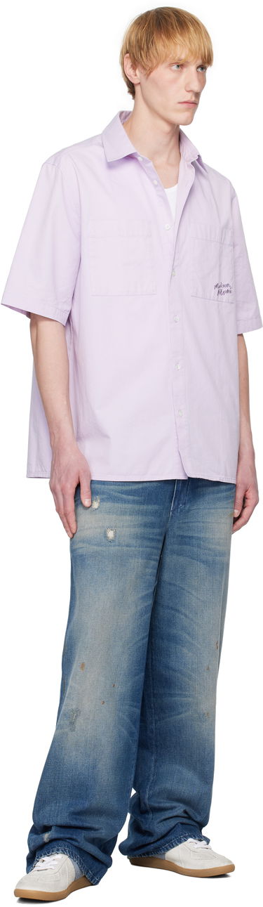 Košulja MAISON KITSUNÉ Maison Kitsuné Relaxed Short Sleeve Shirt Ljubičasta | OM00424WW9031, 3