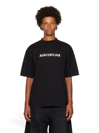 Majica kratkih rukava Balenciaga Mirror T-Shirt Crna | 764235-TNVR2-1070