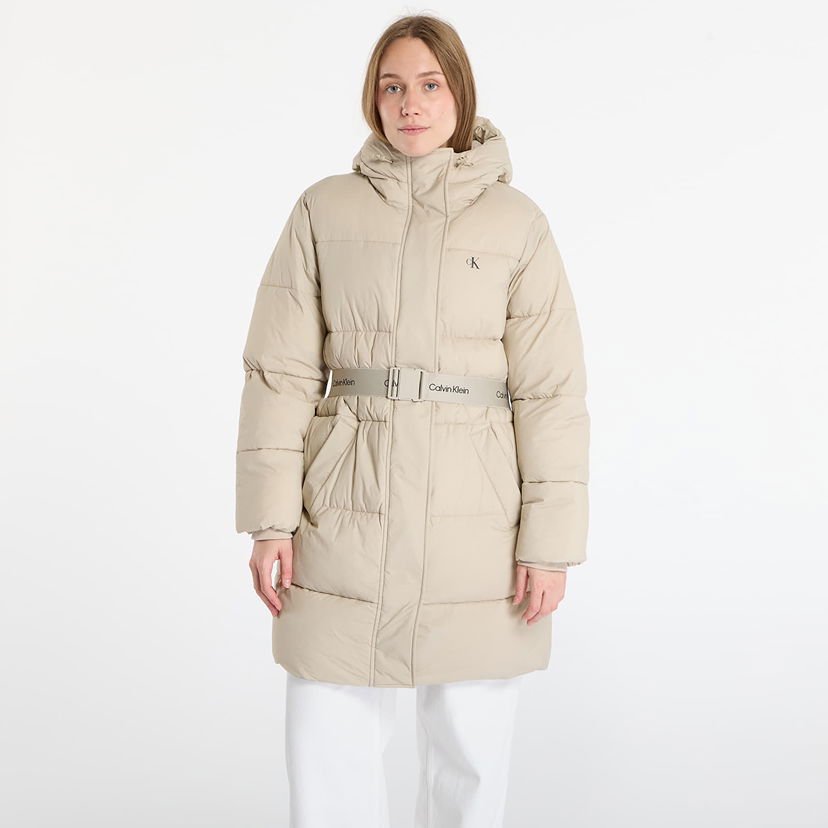 Kaputi CALVIN KLEIN Jeans Belted Midweight Coat Bež | LV047D508G NSU