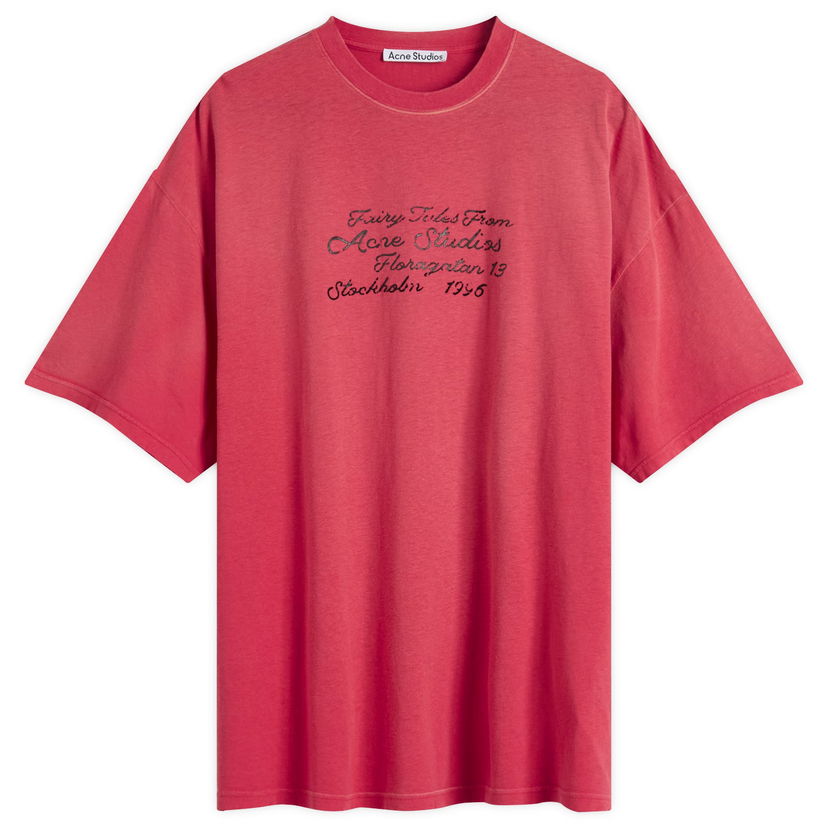 Majica kratkih rukava Acne Studios Edra Fairytale T-Shirt, Size Large Crvena | AL0500-AZT