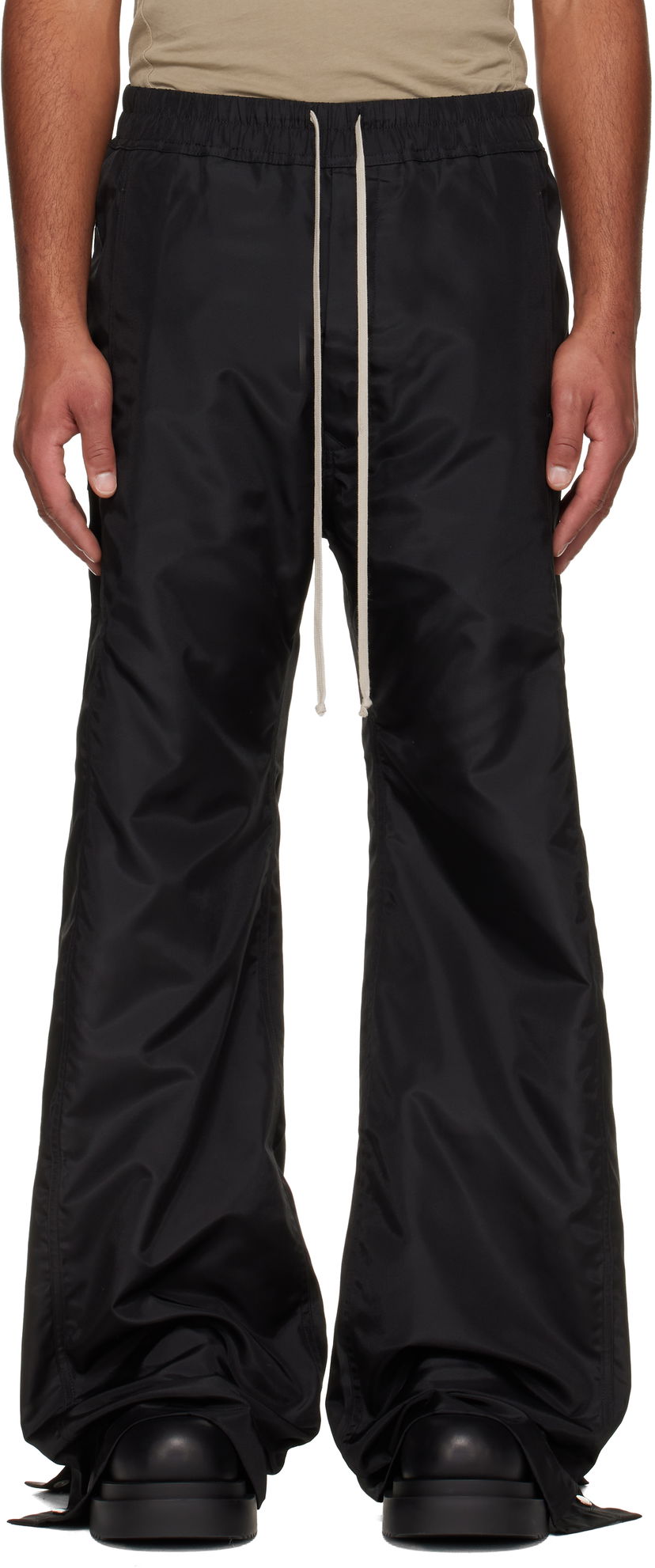 Trenirka Rick Owens DRKSHDW Concordians Pusher Elastic Waist Wide-Leg Track Pants Crna | DU02E7393 NCV