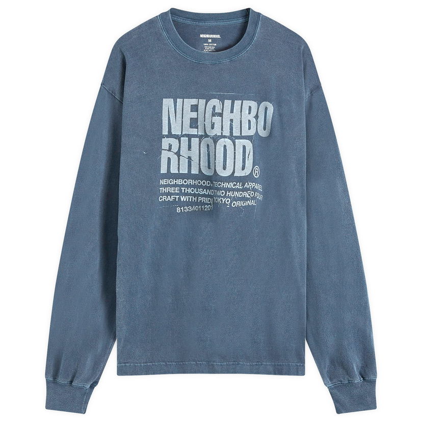 Majica kratkih rukava Neighborhood LS-11 Long Sleeve T-Shirt Plava | 242PCNH-LT11-NVY