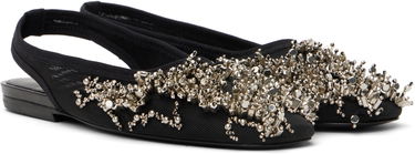 Dodaci Dries Van Noten Dries Van Noten Embellished Mesh Slingback Ballerinas Crna | WS251-1617-800, 3