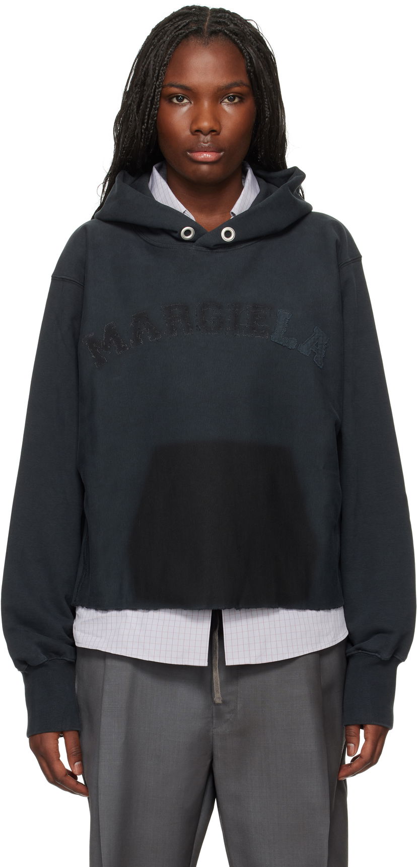 Dukserice Maison Margiela Cotton Logo Hoodie Crna | S51GU0133 S25520