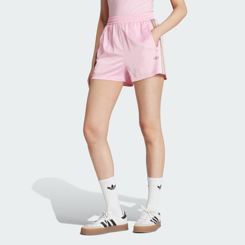 Kratke hlače adidas Originals adidas Originals Satin Shorts with Stripes Ružičasta | KD2282