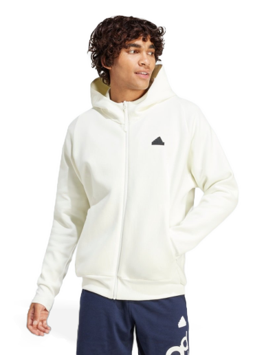 Dukserice adidas Performance Premium Full-Zip Hoodie Bijela | IR5208