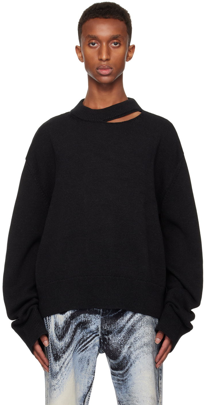 Džemper Camper Camperlab Melange Knit Sweater Crna | AU00011-002