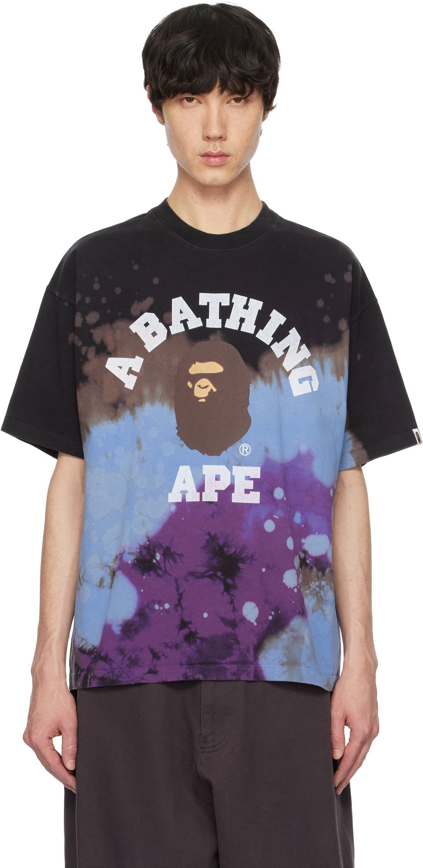 Majica kratkih rukava BAPE Tie Dye College Relaxed Fit T-shirt Višebojno | 001CSK801003M