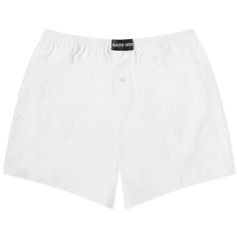 Bokserice Marine Serre Regenerated Linen Shorts Bijela | USH002-WH10