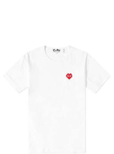 Majica kratkih rukava Comme des Garçons Play Invader Heart Tee Bijela | P1T322-3